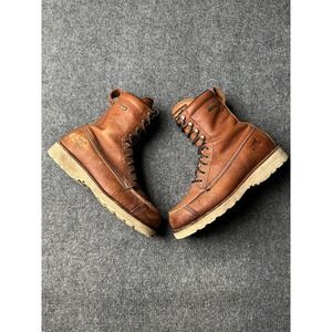 Mens Boots Irish Setter 844 Brown Leather Gore-Tex Lace Up, Size US 9.5